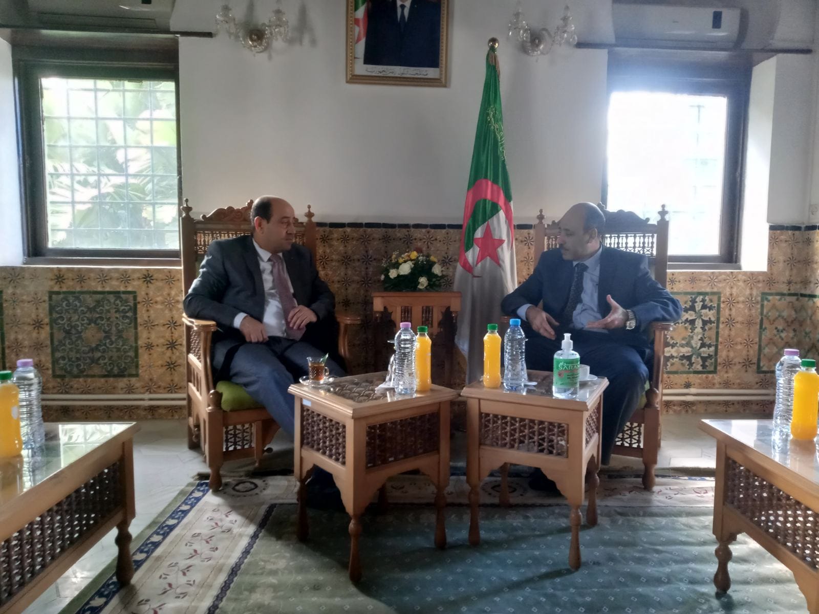 اسقبل معالي السيد الوزير موسى ابوزيد رئيس ديوان الموظفين العام لدولة فلسطين